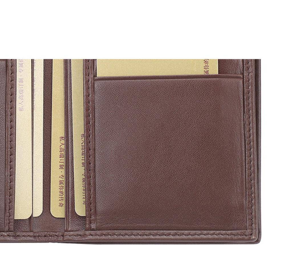 Men Bifold Leather Wallet- Genuine Crocodile Leather Tail Bone Leather