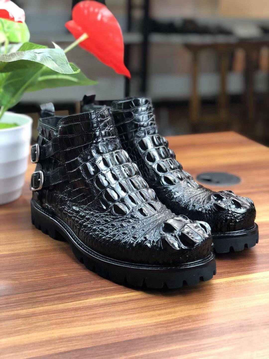 Men's Boots Genuine Crocodile Leather Comfort Dress 43EU 10Us 9.5UK 9.5AUS-Length 275mm Men's Boots Genuine Crocodile Leather Comfort Dress 43EU 10Us 9.5UK 9.5AUS-Length 275mm