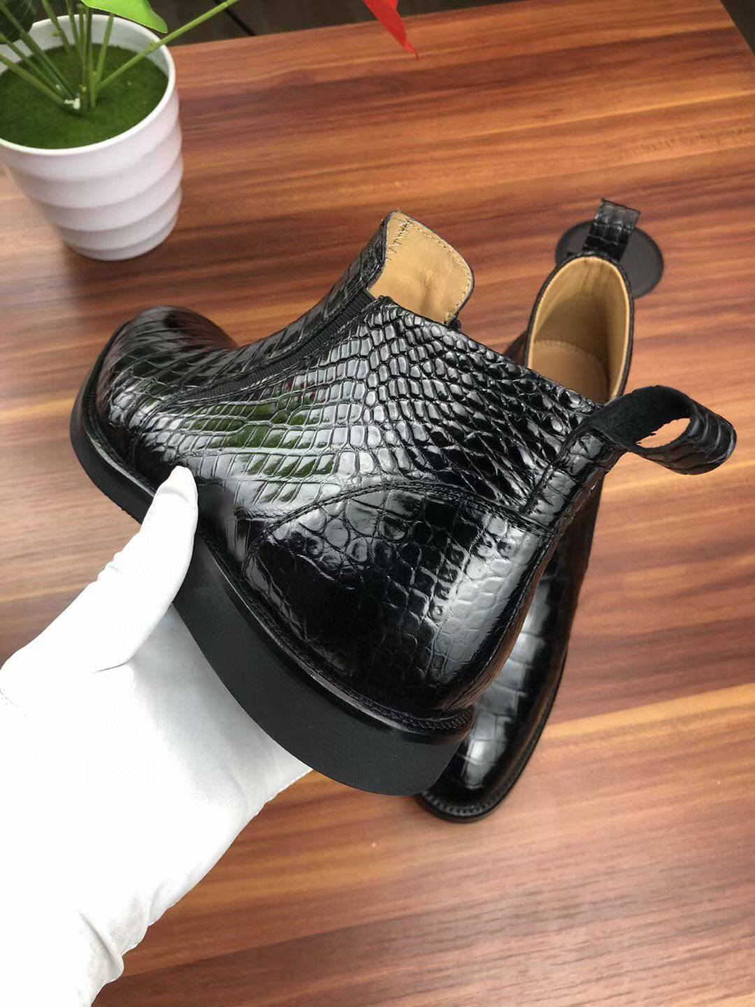 Crocodile Shoes Men's Comfort Craftsman Chelsea Boots