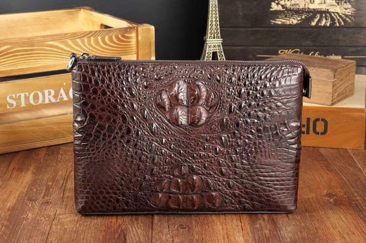 Men's Genuine Crocodile Leather Clutch Bag