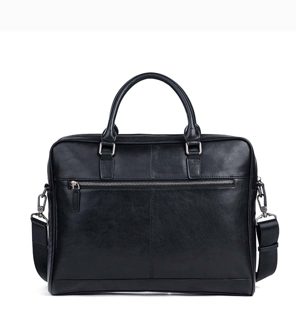 Mens Vintage Leather Buiness Briefcase Shoulder Cross Body Bag 2855