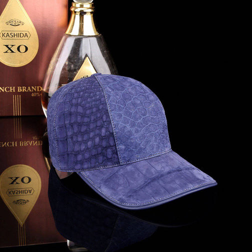 Nile Nubuck Crocodile Skin Leather Baseball Cap