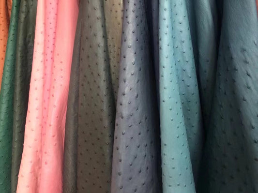 Ostrich Skin Leather Slippers Men's Ostrich Skin Leather Slippers