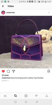 Preorder Mens Genuine Python Leather Laptop Briefcase With Passport Cover