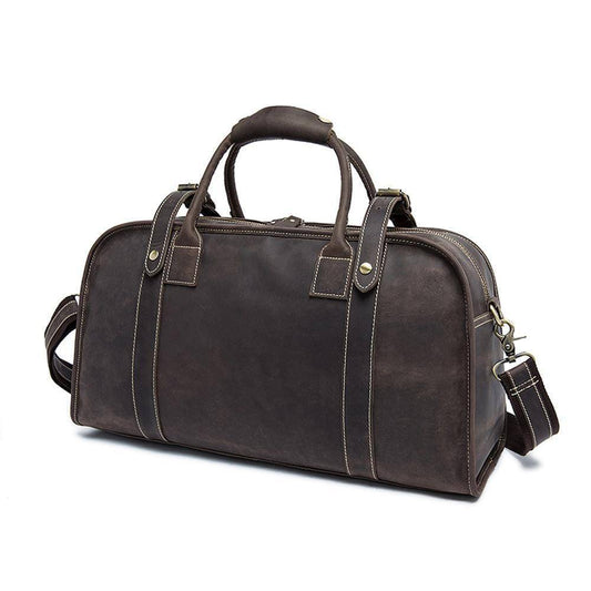 Rossie Viren Men's Large Capacity Leather Travel Bag