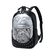 Studed 3D Backpack Unisex Creative Dog Modeling Fashion Pattern Trendy Travel Handbag Small