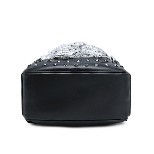 Studed 3D Backpack Unisex Creative Dog Modeling Fashion Pattern Trendy Travel Handbag Small