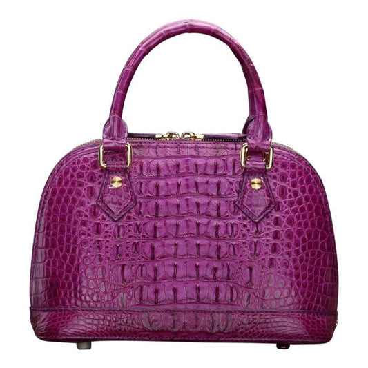 Women Genuine Crocodile Double Handle Tote Bag Small Size