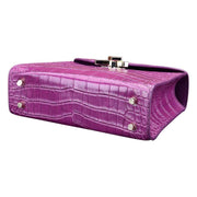 Women's Crocodile Belly Leather Top Handle Bag | Rossieviren