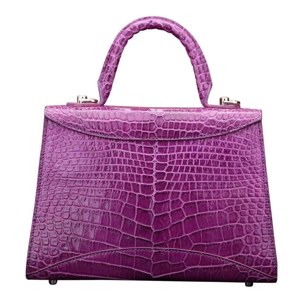 Women's Crocodile Belly Leather Top Handle Bag | Rossieviren