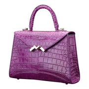Women's Crocodile Belly Leather Top Handle Bag | Rossieviren