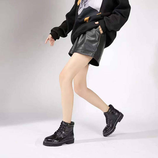 Crocodile Shoes Women's Crocodile Leather Matin Boots