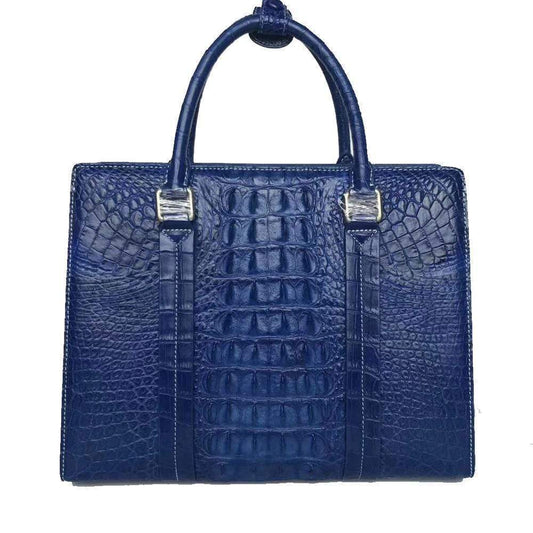Women's Genuine Crocodile Leather Top Handle Shoulder Bag