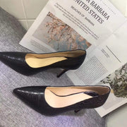 Crocodile Shoes Womens Genuine Crocodile Belly Leather Pointed Toe Pumps