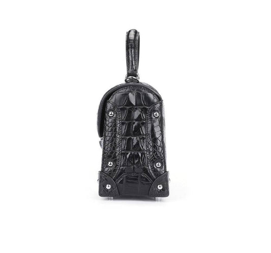 Womens Genuine Crocodile Leather Top Handle Bag