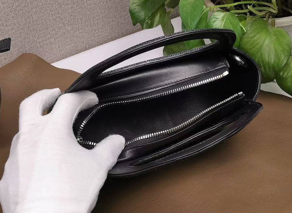 GenuinePearl Stingray Leather Mini Top Handle Bags