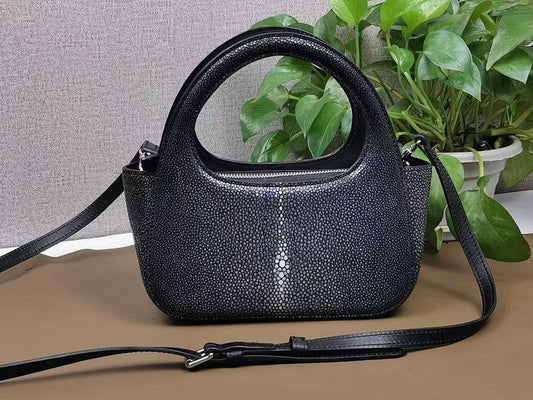 GenuinePearl Stingray Leather Mini Top Handle Bags
