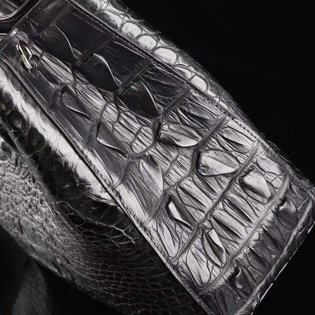 Genuine Crocodile Medium Double Satchel Bag 33cm