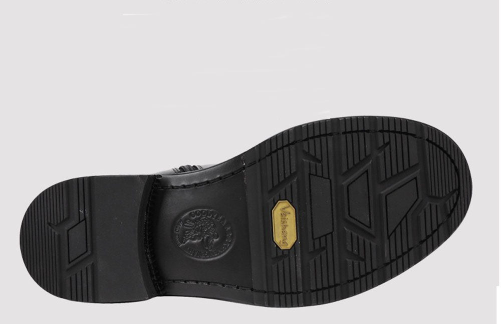 Genuine Shell Cordovan Leather Martin Boots Round Toe