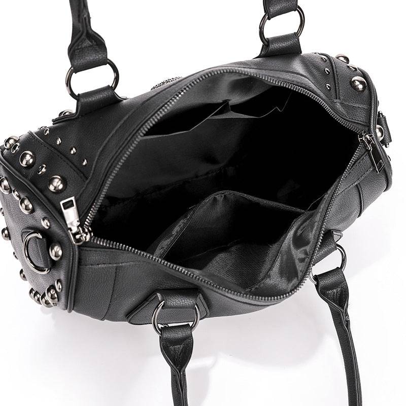 3D Crystal Skull Bag With Studded Satchels