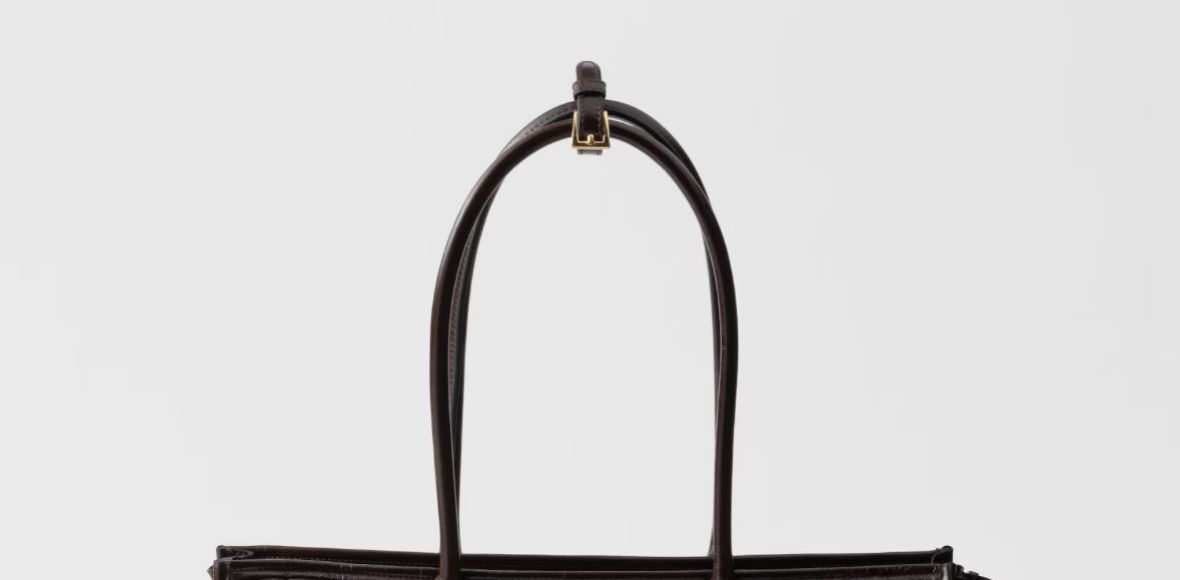 Preorder Crocodile Leather Large Top Handle Satchel Bag Bag Himalayan