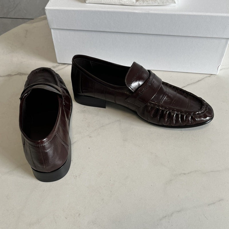Eel Skin Loafers For Women
