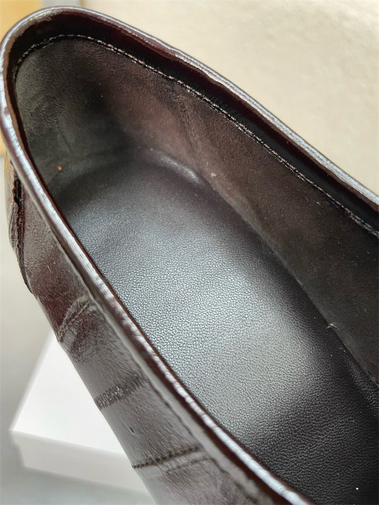 Eel Skin Loafers For Women