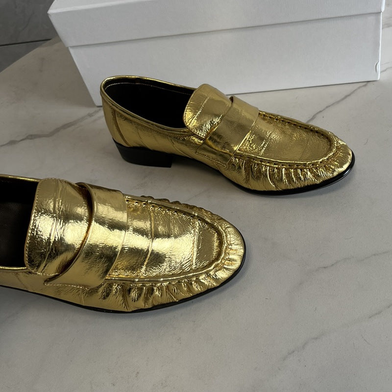 Eel Skin Loafers For Women