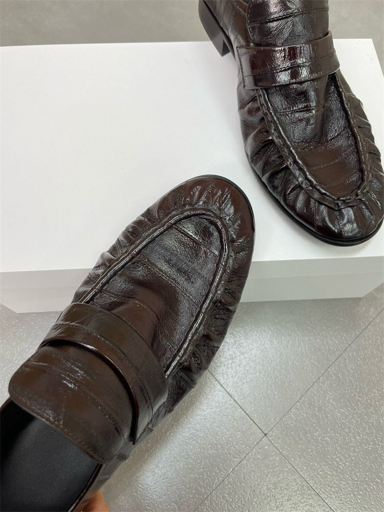 Eel Skin Loafers For Women