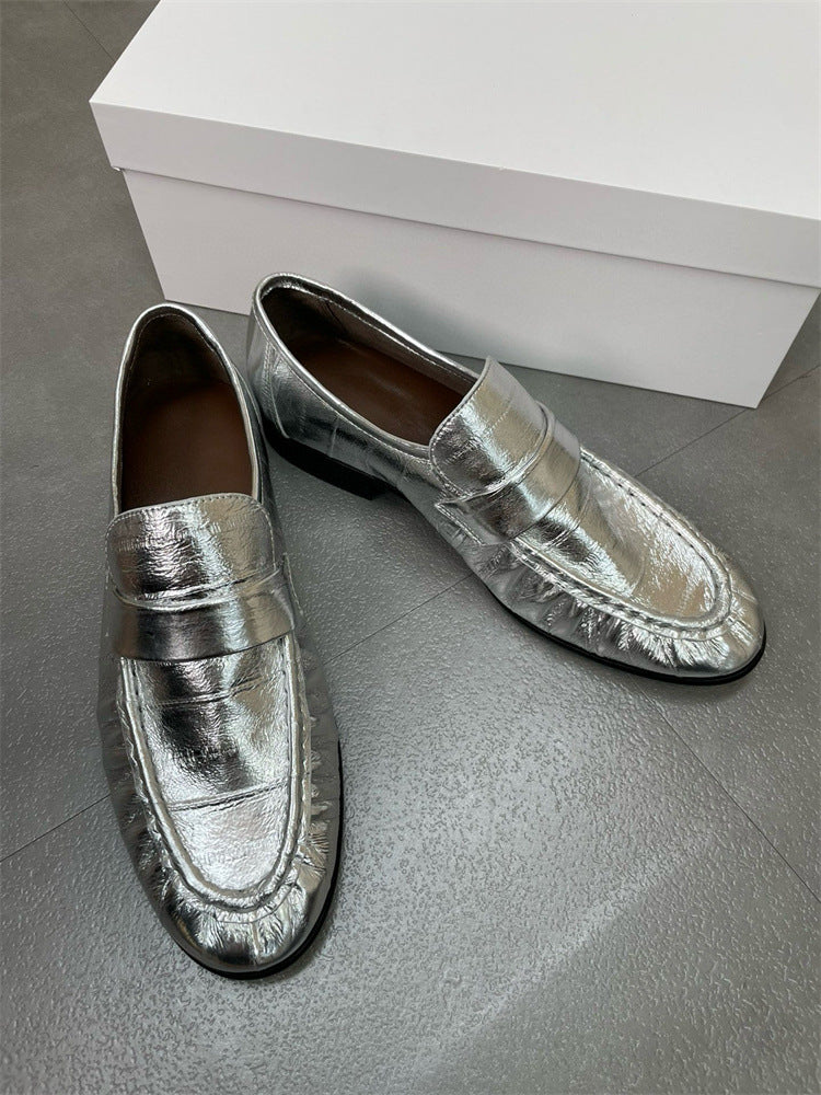 Eel Skin Loafers For Women