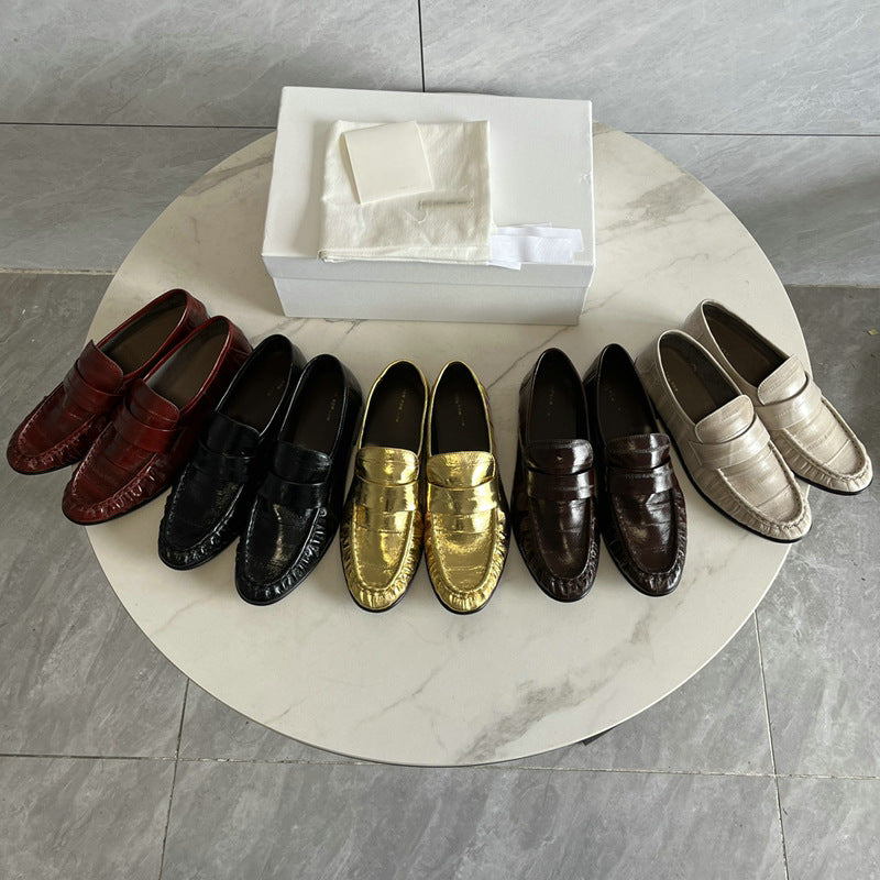 Eel Skin Loafers For Women