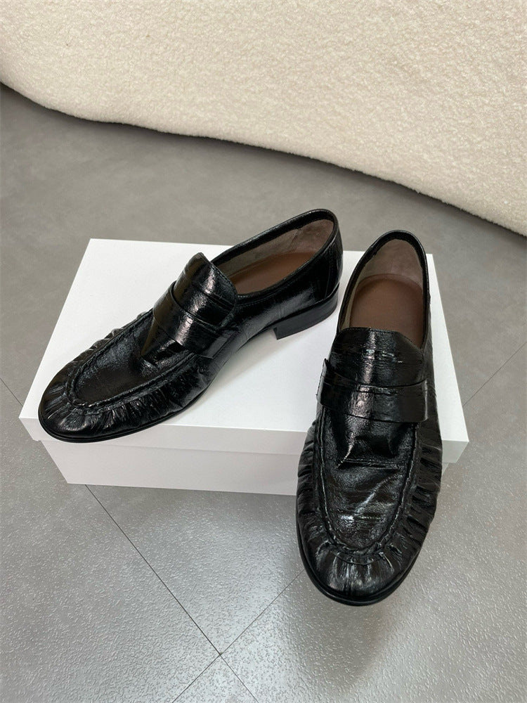 Eel Skin Loafers For Women