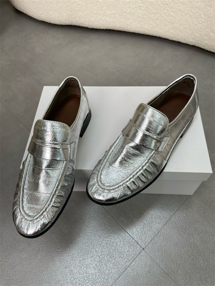 Eel Skin Loafers For Women