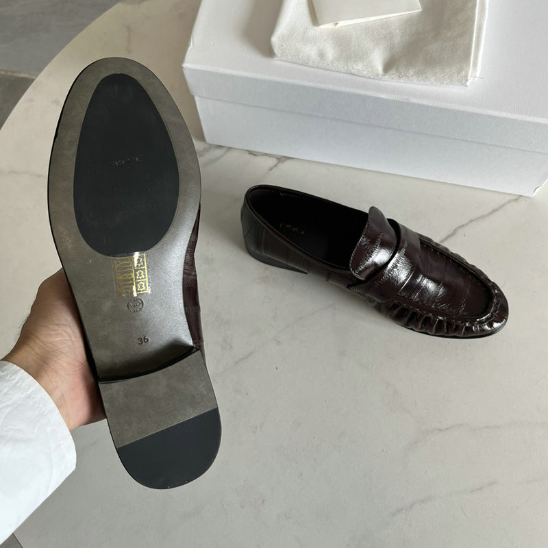 Eel Skin Loafers For Women
