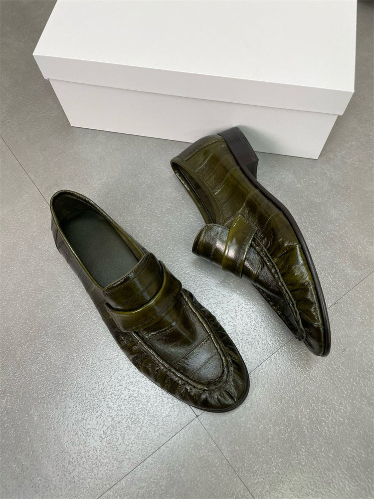 Eel Skin Loafers For Women