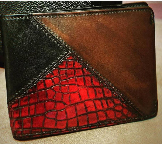 Preorder  Men's Vintage Color Patchwork Wallets