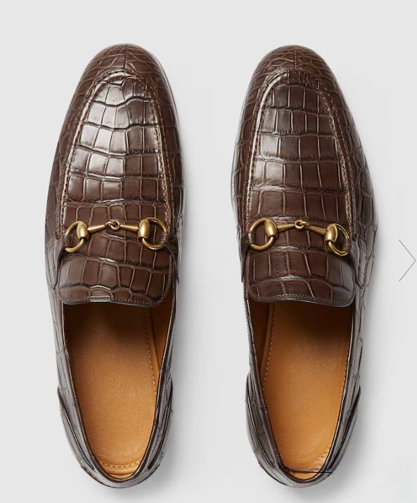 Preorder Crocodile Leather Shoes , Crocodile Leather Men's Penny Loafer Dress Shoe