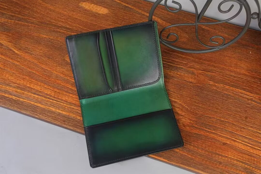 Genuine Crocodile Leather Passport Black