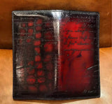Preorder  Men's Vintage Color Bifold Long Leather Wallet