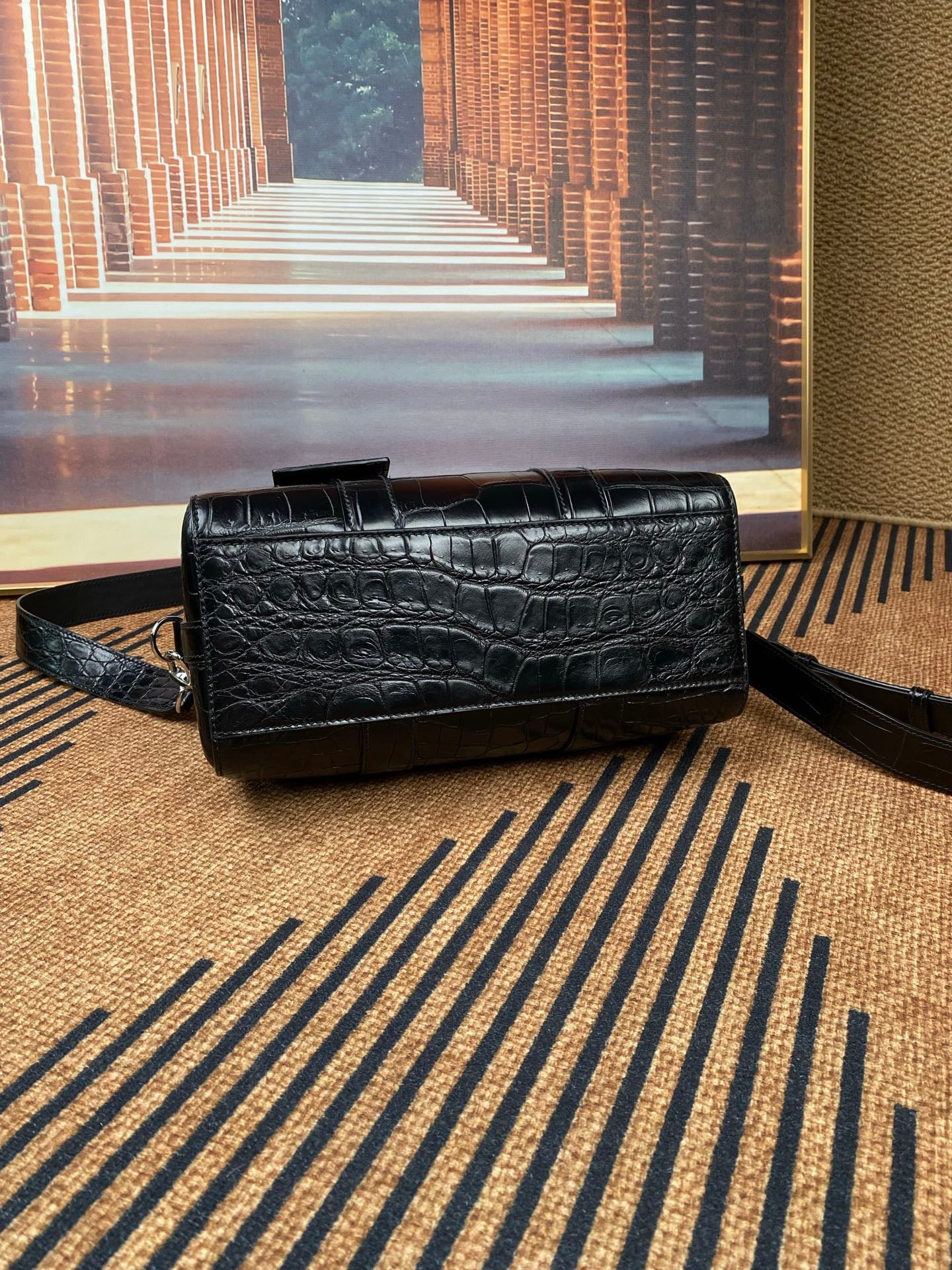 Men's Crocodile Leather Crossbody Bag