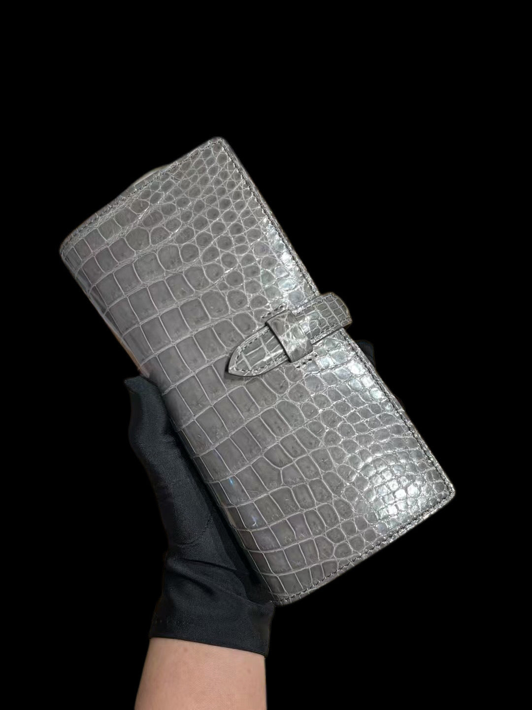 Genuine Crocodile Leather Cigar Bag