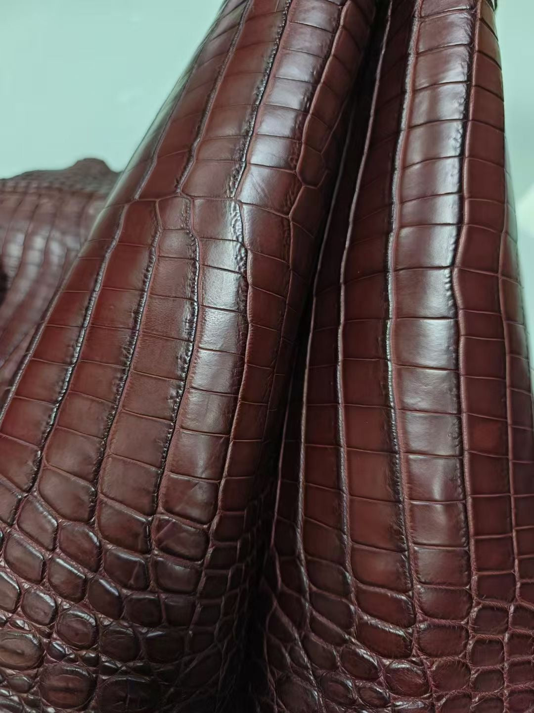 Preorder Womens Genuine Crocodile Skin Top Handle Canvas Bag Large