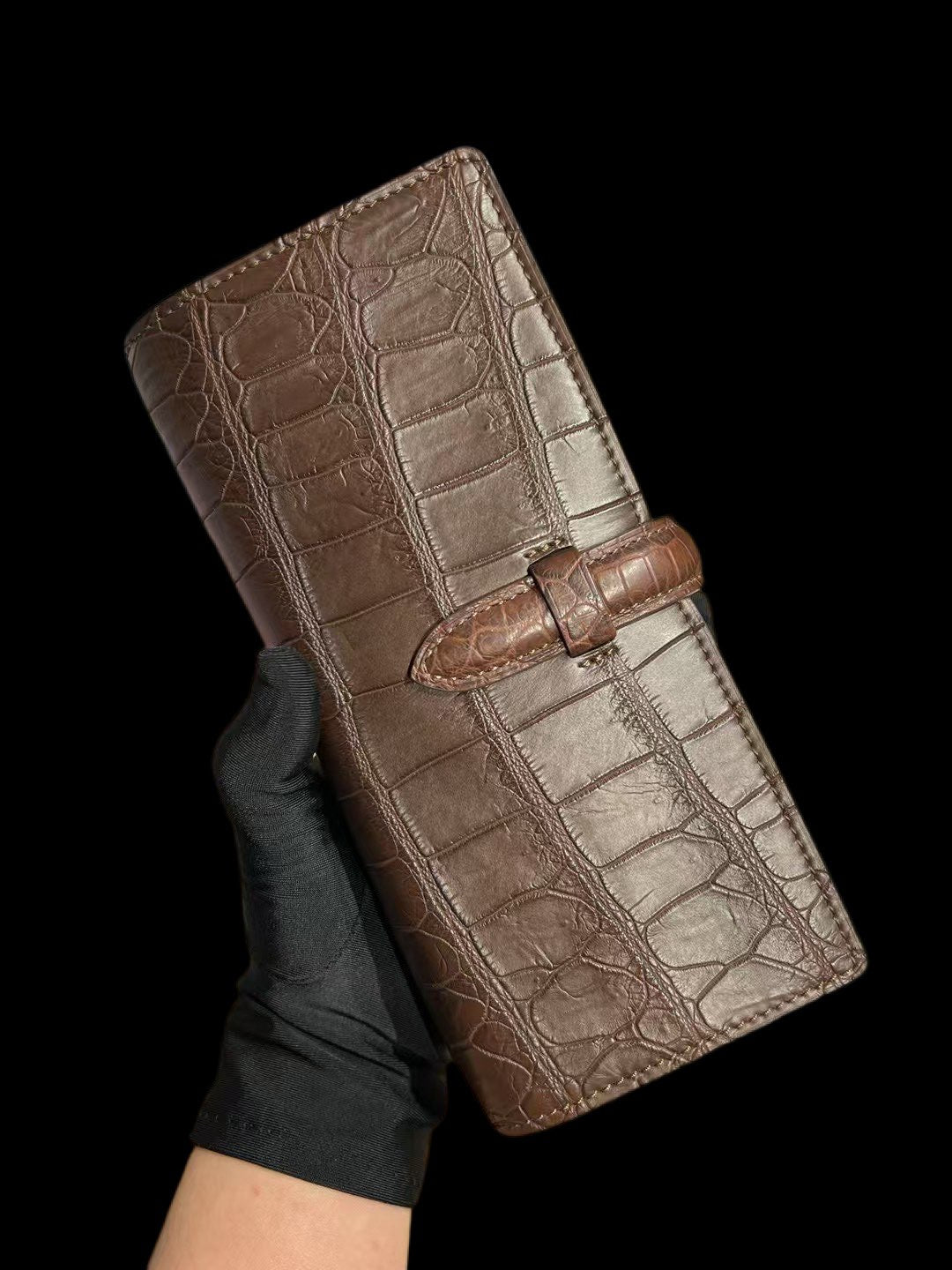 Genuine Crocodile Leather Cigar Bag