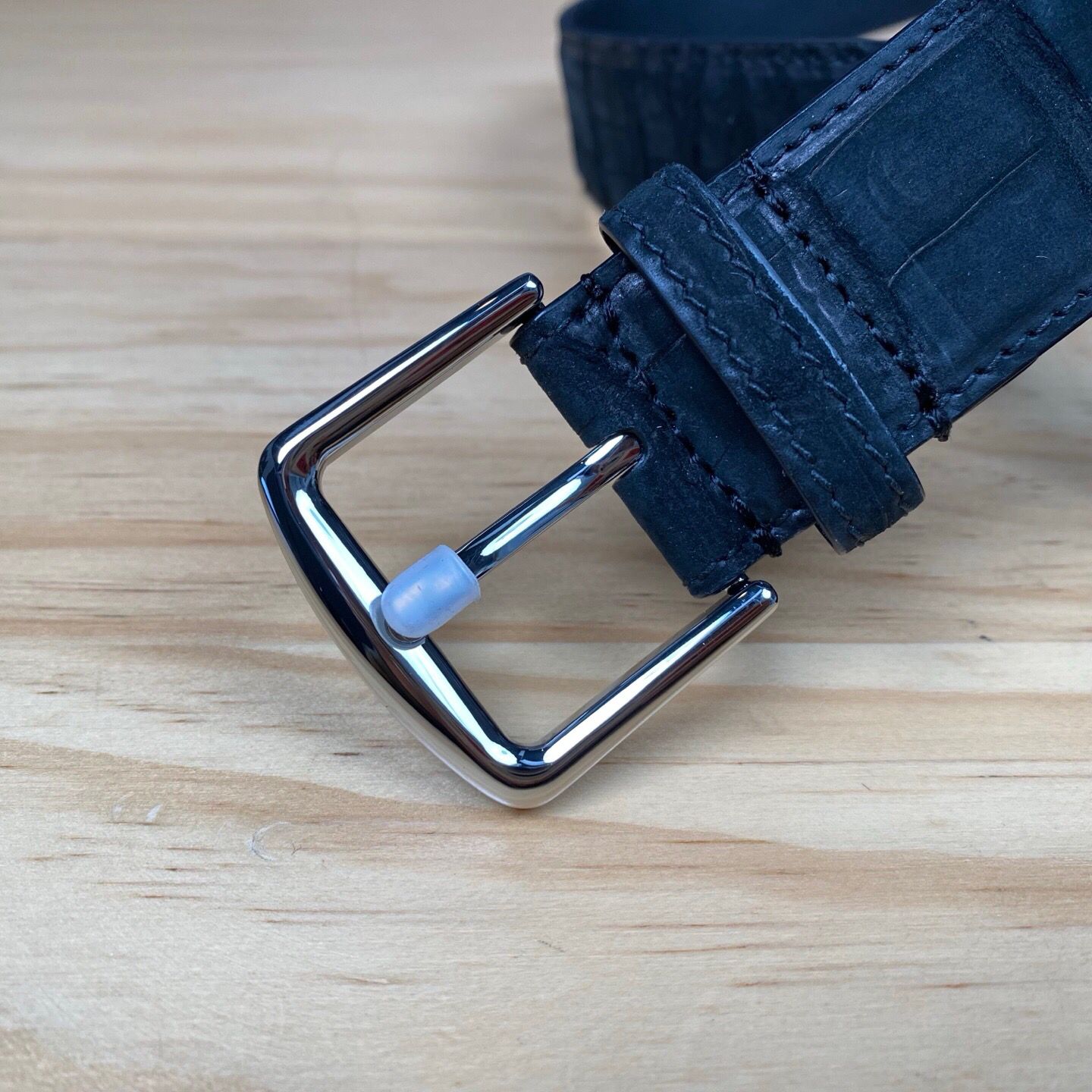 Nubuck Crocodile Skin Leather Belts