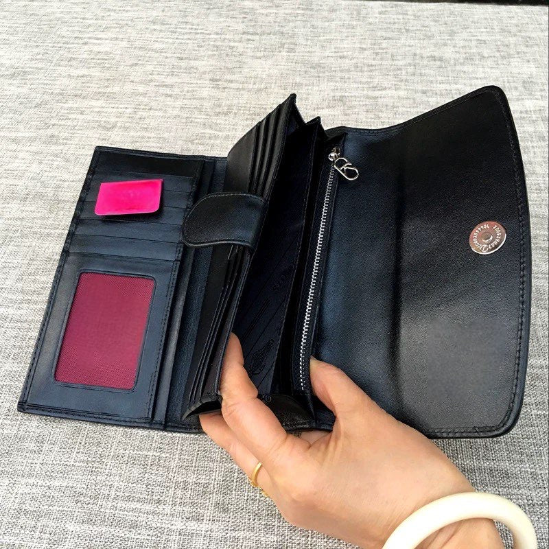 Genuine stingray TriFold Wallet With Floral For Women