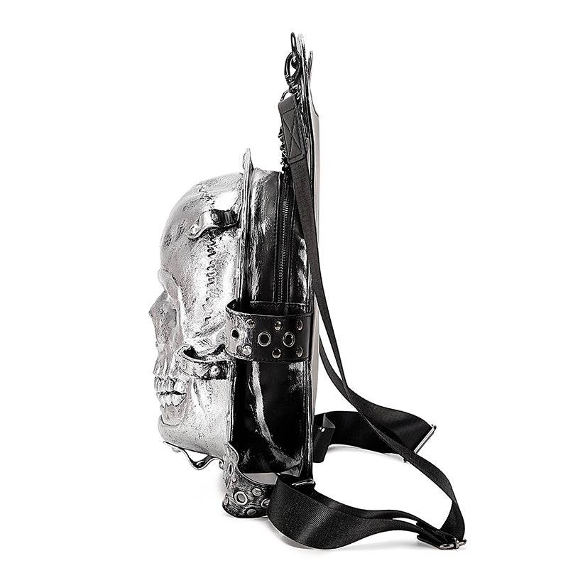 Cool Unisexs 3D Skull Backpack ,Leisure Backpack , Chain Handle Bag