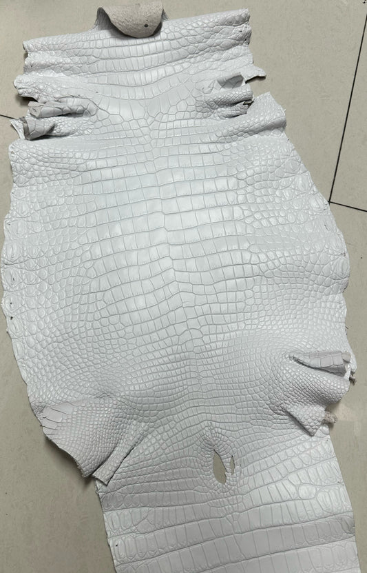 Preorder Crocodile Leather Small Crossbody Shoulder Bag White