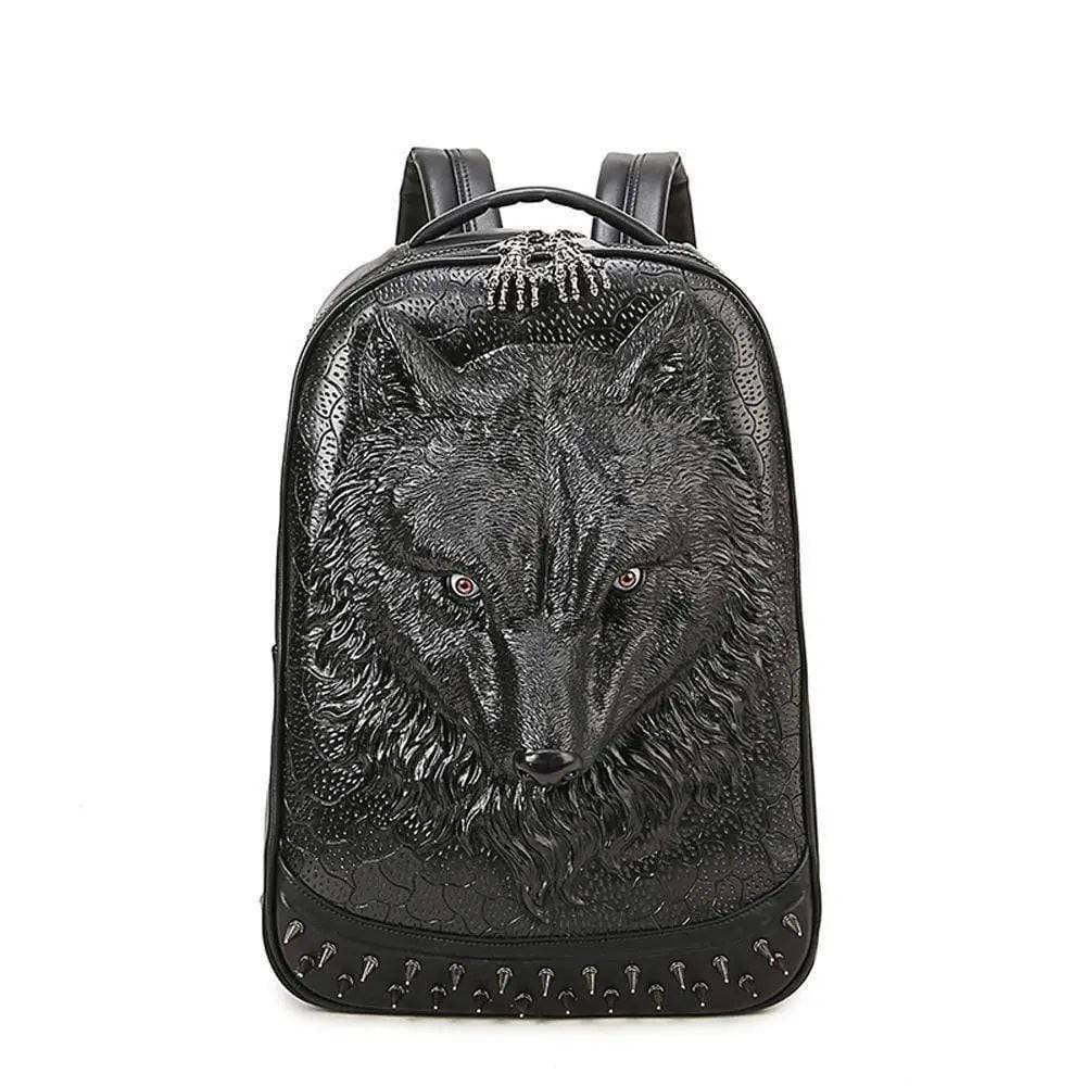 3D Backpack,3D Wolf Face Modeling  backpack Without Hat