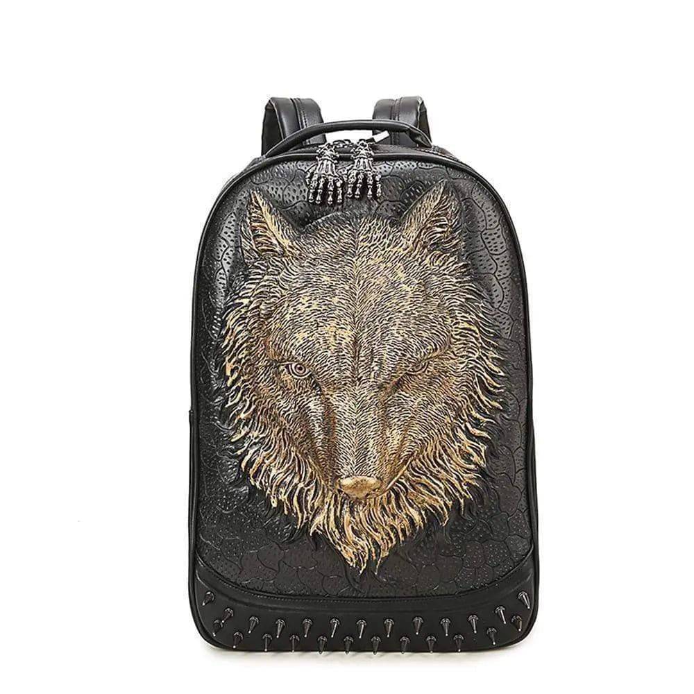 3D Backpack,3D Wolf Face Modeling backpack Without Hat
