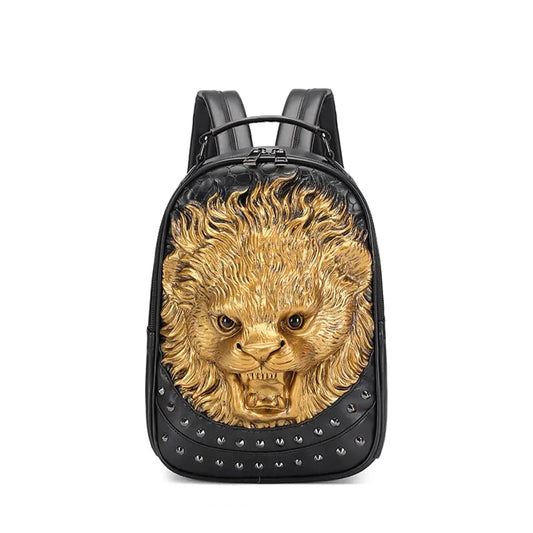 3D Lion backpack, Unisex Happy 3D Small Lion Styled Leisure Backpack